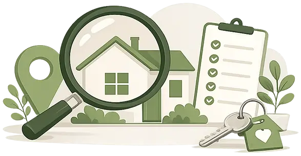 Illustration of relocation service packages including rental search, home finding and relocation support in Perth.